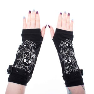 ouija bats armwarmers ladies black heartless 1.jpg